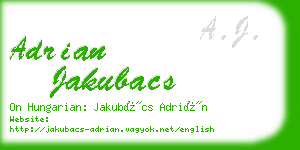 adrian jakubacs business card